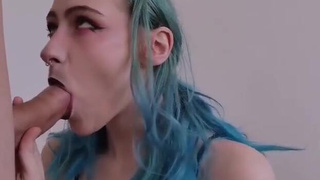 Goth Deepthroat Blowjob GIF