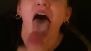 NSFW Deepthroat Cum Blowjob Big Tits GIF