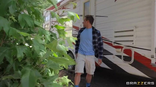 Threesome Pornstar Outdoor Facial Face Sitting Deepthroat Brazzers GIF