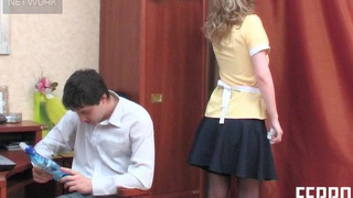 Анал порно с русской горничной в чулках