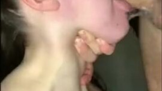 Sloppy Rough Deepthroat Blowjob GIF