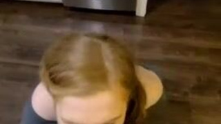 Redhead Deepthroat Blowjob GIF