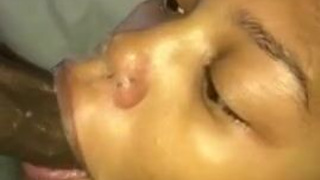 Teen Hardcore Gagging Ebony Couple Ebony Deepthroat Blowjob GIF