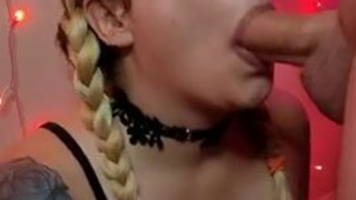 Gagged Blowjob Amateur GIF