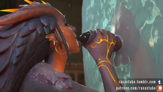 Symmetra сосет хуй Bad Dragon через телепорт