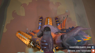 Symmetra сосет хуй Bad Dragon через телепорт