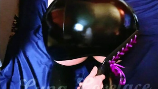 Submissive Stockings Spanked Slave Rough Leather Latex Choker Bondage Belt Spanking Ball Gagged BDSM Amateur GIF